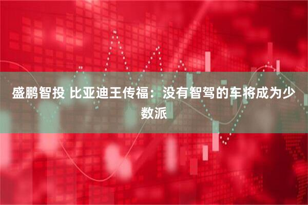 盛鹏智投 比亚迪王传福：没有智驾的车将成为少数派